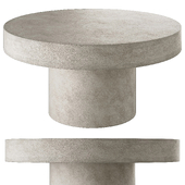 Concrete Pedestal coffee table by Anthropologie