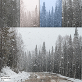 Snowfall winter background for windows 6k