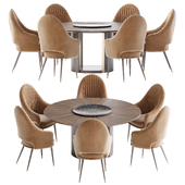 Chair Deephouse and Sendai Round Dining Table