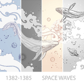 Wallpapers/Space waves/Designer wallpaper/Panel/Photo wallpaper/Fresco