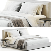 West Elm Curved Modern Upholstered Bed