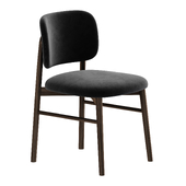 JANINE Wooden legs upholstered chairs