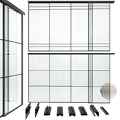 Sliding glass partitions in MODUS profile