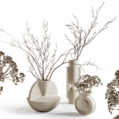 Vases from Light + Ladder with branches