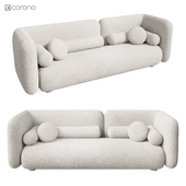 White straight sofa DESONDO