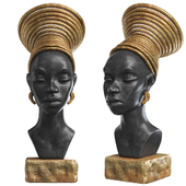 Скульптура африканской девушки