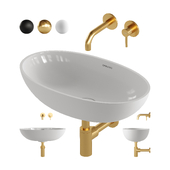 SHELL Countertop Basin and Y Basin Mixer by OMNIRES