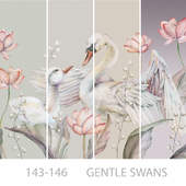 Wallpapers/Gentle swans/Designer wallpaper/Panel/Photo wallpaper/Fresco