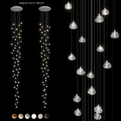 Long airy chandelier/pendant light Integrator Rain IT-1604-50