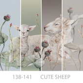 Wallpapers/Сute sheep/Designer wallpaper/Panel/Photo wallpaper/Fresco