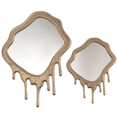 Rowen homes Molten Gold Drip XL Abstract Mirror