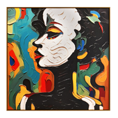 Abstract Painting Women Face