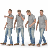 Casual Man in Jeans 04 Poses
