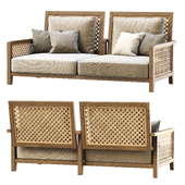 Karen wooden garden modular two-seater sofa MD2 by Bpoint / Двухместный модульный садовый диван