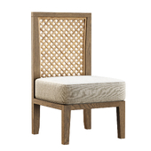 Karen wooden dining chair by Bpoint / Rattan dining chair