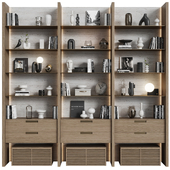 Bookcase in modern minimalist style 06