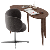 Feve Desk with Rico Dining Chair by Fermliving