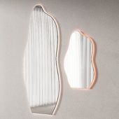 494 wall decorative mirrors with LED Ginevra mirror by Mademoiselle