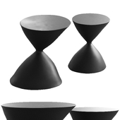 492 custom coffee side tables hourglass shape 2 color options