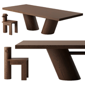 PERENNE TABLE and STOOL BY THOMAS MOISAN