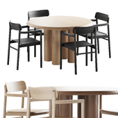 467 dinning set 07 Fredericia Islets Dining Table and Fredericia Post Chair