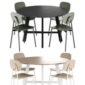 Thor 130 table + Tata YOUNG by Pointhouse chair in 2 colors | Table Thor + Chair Tata by Pointhouse
