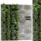 Vertical Garden In concrete Wall- Set 05