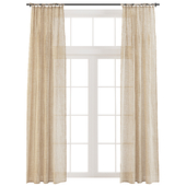 Tie-top Linen Curtains Hovering