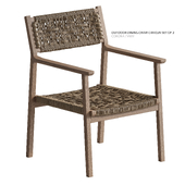 OUTDOOR DINING CHAIR CANCUN SET OF 2