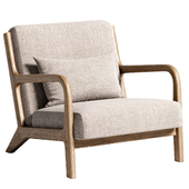 Modern scandinavian wood armchair