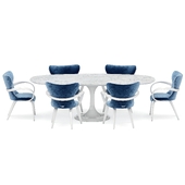 Обеденная группа со столом Apriori T 240x120 (Calacatta grey) и стульями Apriori S OM