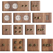Retro style Switches and Sockets in 3 colors