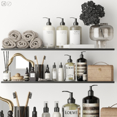 Shelves with cosmetics and bathroom decor - 3