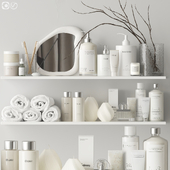 Shelves with cosmetics and bathroom decor - 4