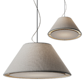 Crate and Barrel White Tapered Pendant Lamps