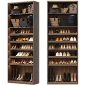 Shoe cabinet with filling for hallway and wardrobe