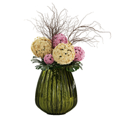 Bouquet of Hydrangea in Vase set 10