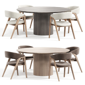 Arc Dining Armchair and Belize Round Dining