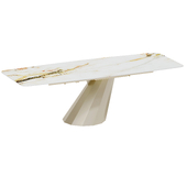 Allegra, folding table with 3D glass
