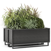 Outdoor Plants in Metal Pots - Set 2090