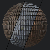 Roof Tile Materials 110- Concrete Roofing | Sbsar Seamless, Pbr, 4k
