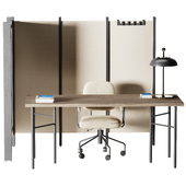 Workplace with partitions
