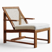 Nia Cane Chair, Linen, Natural