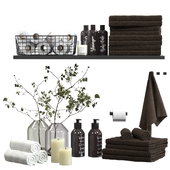 Decorative set for the bathroom with towels