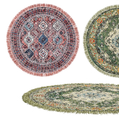 Round rugs set