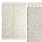 Lovas Graphic Flat-Woven Herbarium and Recycled Fibre Rug By La Redoute