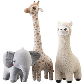 H&M Toys elephant lama giraffe
