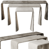 21st Century Concrete Contemporary Stool & Side Table