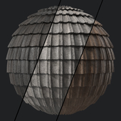 Roof Tile Materials 114- Concrete Roofing | Sbsar Seamless, Pbr, 4k