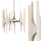 Bleached Ash and Onyx Chandelier by Markus Haase